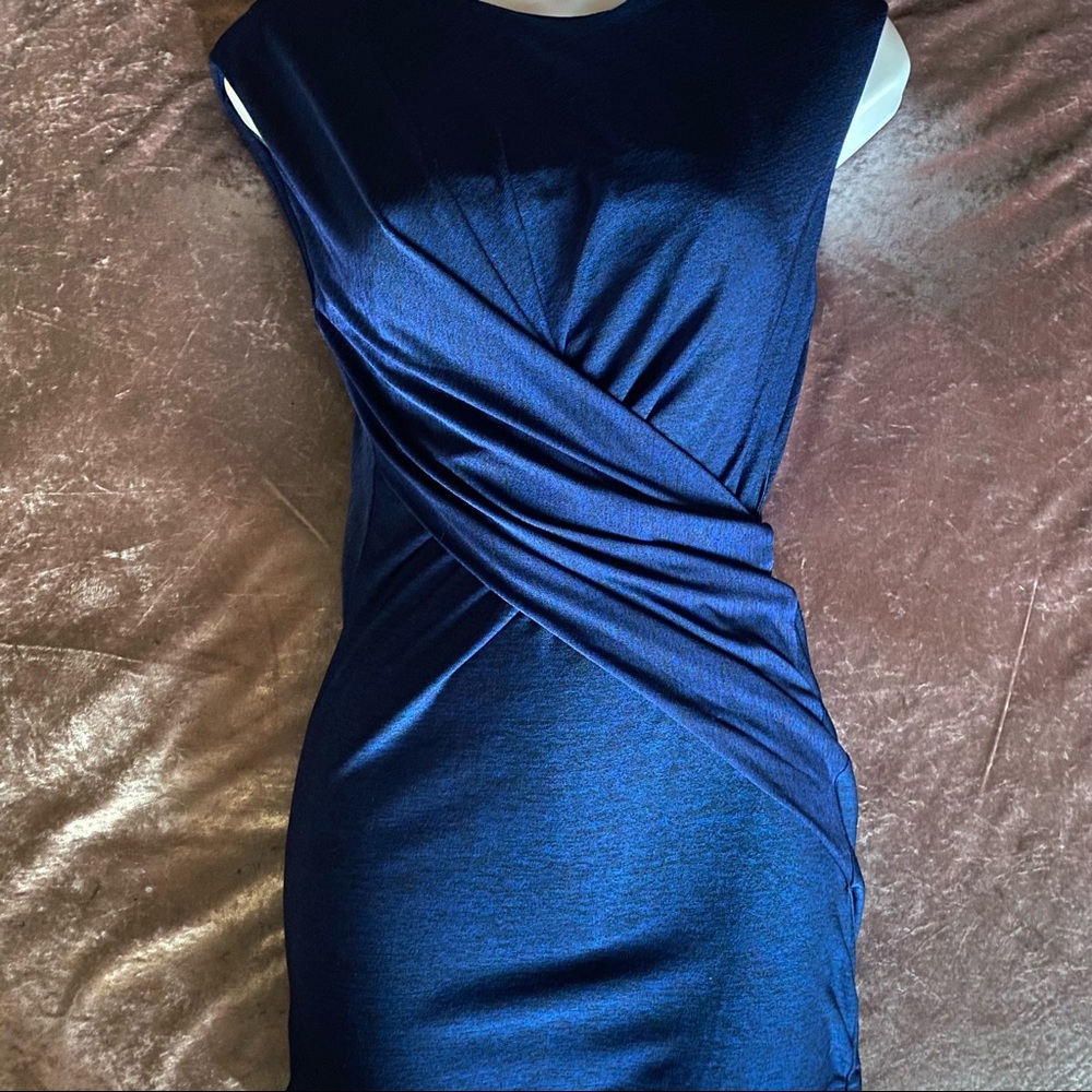 Alexander Wang Blue Sleeveless Twist Tunic Small